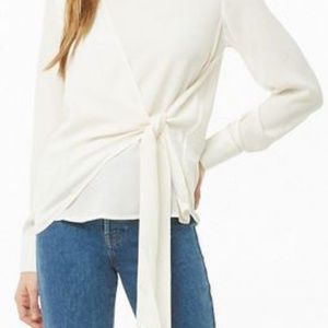 Tie-Front Keyhole Top